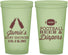 Custom Baby Shower 22 oz Glow In The Dark Cups - Football Beer Diapers | 90148