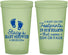 Custom Baby Shower 22 oz Glow In The Dark Cups - Footprints | 90176