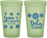 Custom Baby Shower 22 oz Glow In The Dark Cups - Christmas Snowflakes | 90192