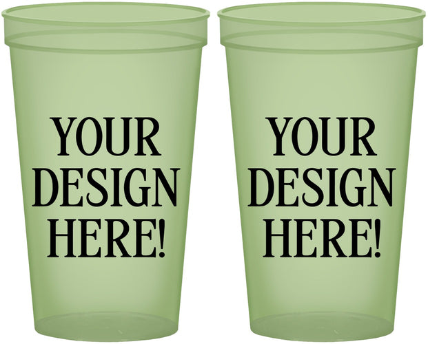 22 oz Glow In The Dark Cups - Design Your Own