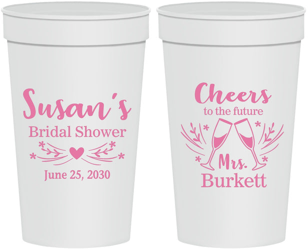 Personalized Bridal Shower 32 oz Stadium Cups - Future Mrs | 100005
