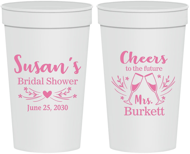 Personalized Bridal Shower 32 oz Stadium Cups - Future Mrs | 100005