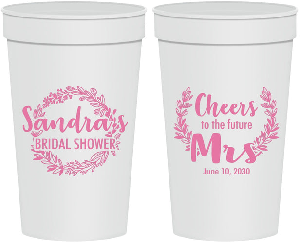 Personalized Bridal Shower 32 oz Stadium Cups - Future Mrs | 100015