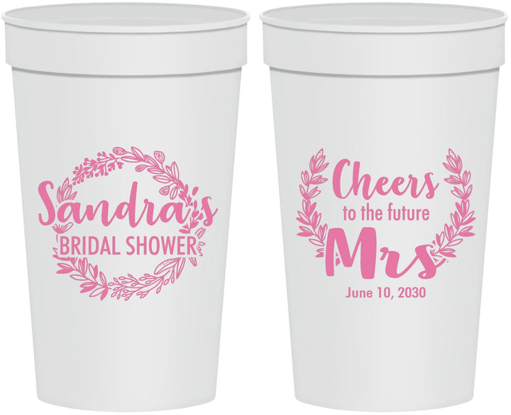 Personalized Bridal Shower 32 oz Stadium Cups - Future Mrs | 100015