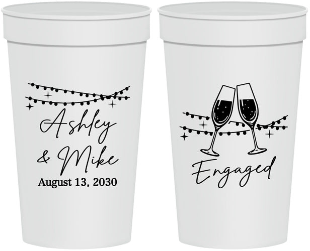 Personalized Engagement 32 oz Stadium Cups - Engaged | 10007