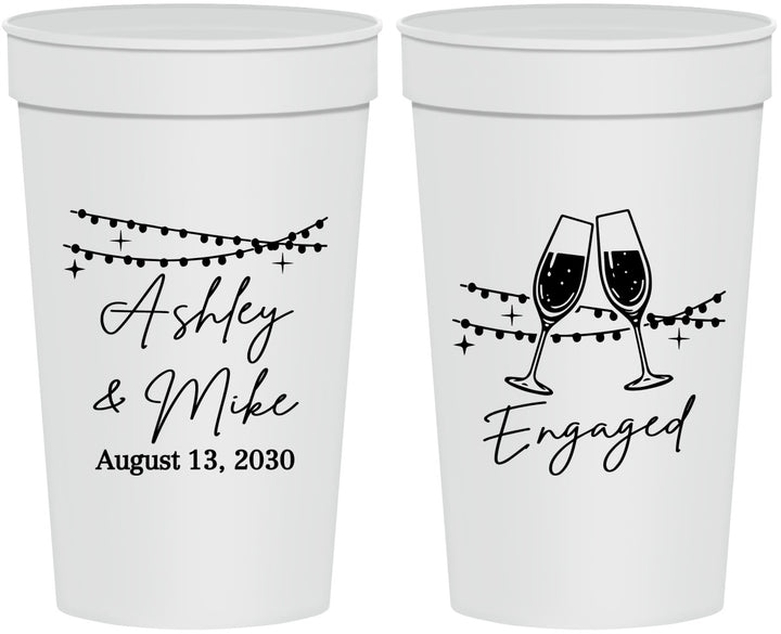 Personalized Engagement 32 oz Stadium Cups - Engaged | 10007