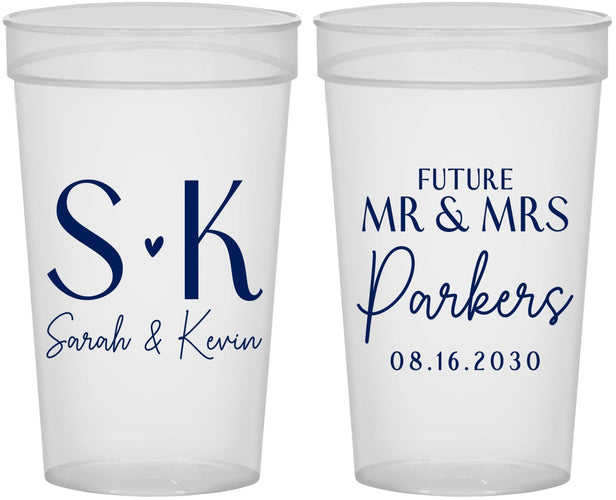Personalized Engagement 32 oz Stadium Cups - Future Mr And Mrs | 10012
