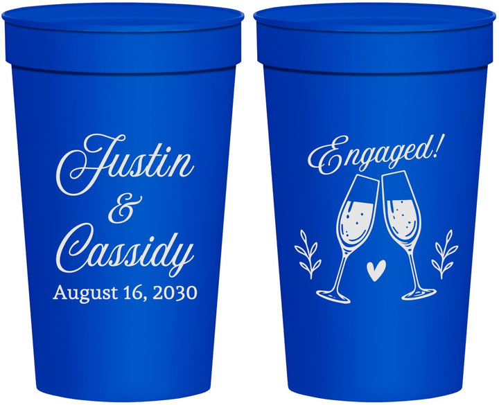Personalized Engagement 32 oz Stadium Cups - Engaged | 10013