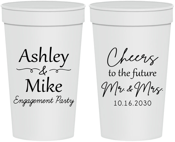 Personalized Engagement 32 oz Stadium Cups - Future Mr And Mrs | 10014