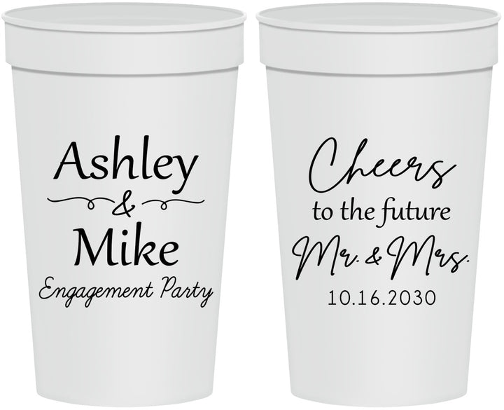 Personalized Engagement 32 oz Stadium Cups - Future Mr And Mrs | 10014