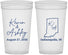 Personalized Wedding 32 oz Stadium Cups - Indiana | 113