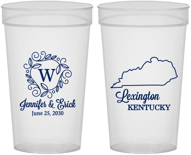 Personalized Wedding 32 oz Stadium Cups - Kentucky | 116