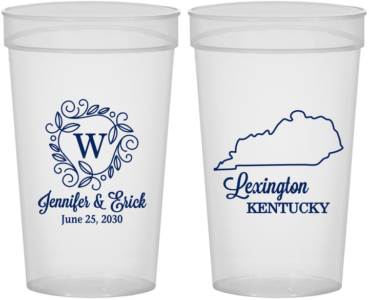Personalized Wedding 32 oz Stadium Cups - Kentucky | 116