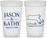 Personalized Wedding 32 oz Stadium Cups - Massachusetts | 120