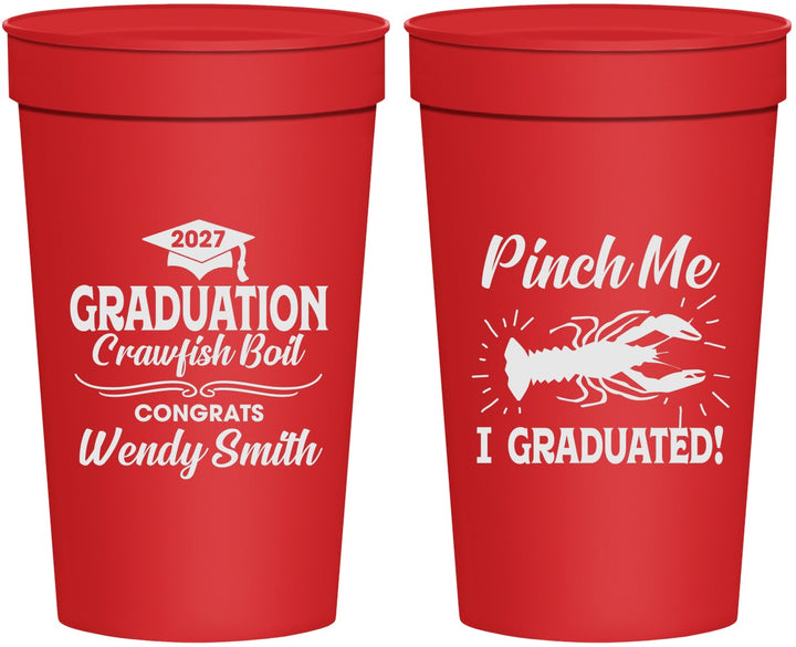 Personalized Graduation 32 oz Stadium Cups - Class Of 2027 Crawfish Boil | 130001