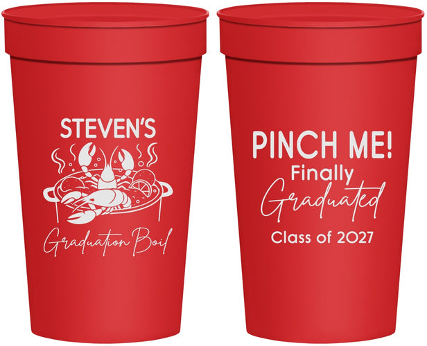 Personalized Graduation 32 oz Stadium Cups - Class Of 2027 Crawfish Boil | 130004
