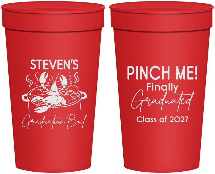 Personalized Graduation 32 oz Stadium Cups - Class Of 2027 Crawfish Boil | 130004