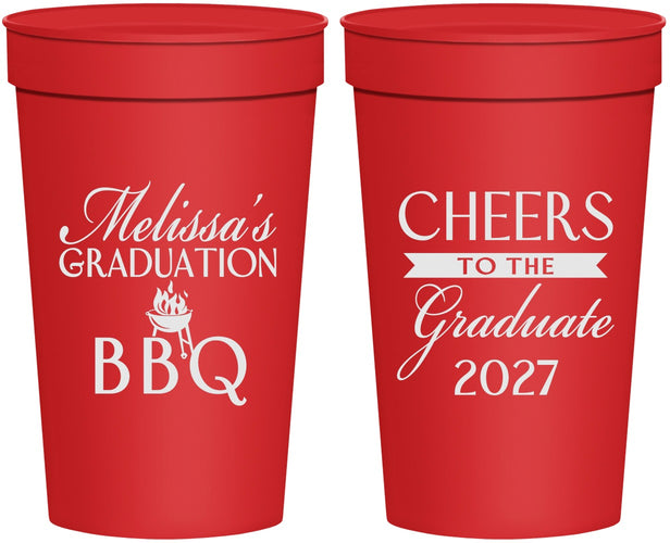 Personalized Graduation 32 oz Stadium Cups - Class Of 2027 Bbq | 130006