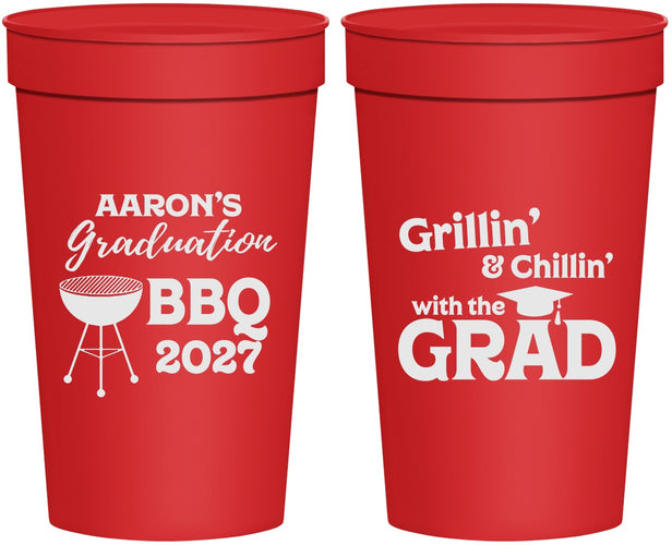 Personalized Graduation 32 oz Stadium Cups - Class Of 2027 Bbq | 130007