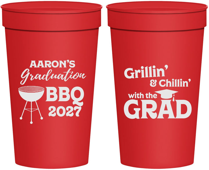 Personalized Graduation 32 oz Stadium Cups - Class Of 2027 Bbq | 130007