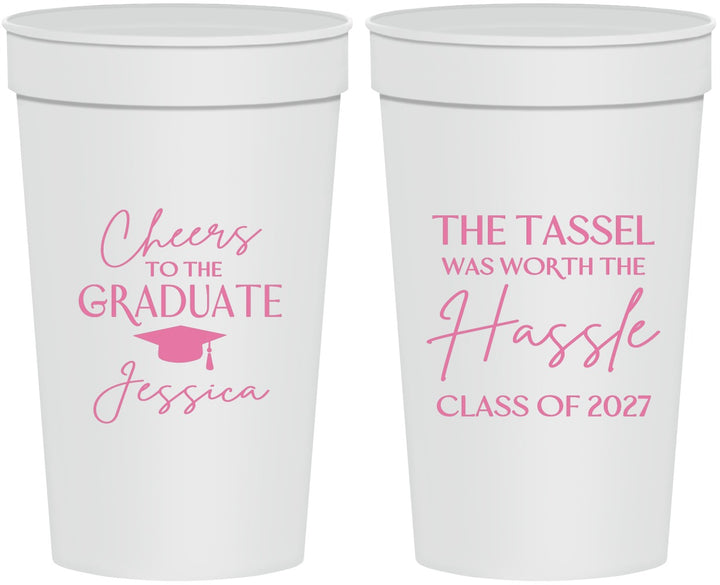 Personalized Graduation 32 oz Stadium Cups - Class Of 2027 Tassel Hassel | 130010