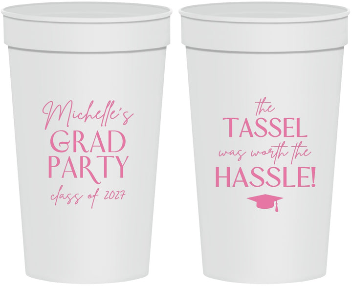 Personalized Graduation 32 oz Stadium Cups - Class Of 2027 Tassel Hassel | 130011