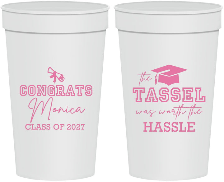Personalized Graduation 32 oz Stadium Cups - Class Of 2027 Tassel Hassel | 130014