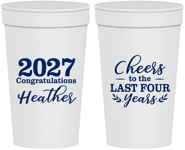 Personalized Graduation 32 oz Stadium Cups - Class Of 2027 Last Four Years | 130023