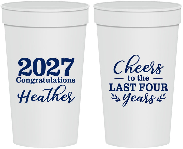 Personalized Graduation 32 oz Stadium Cups - Class Of 2027 Last Four Years | 130023