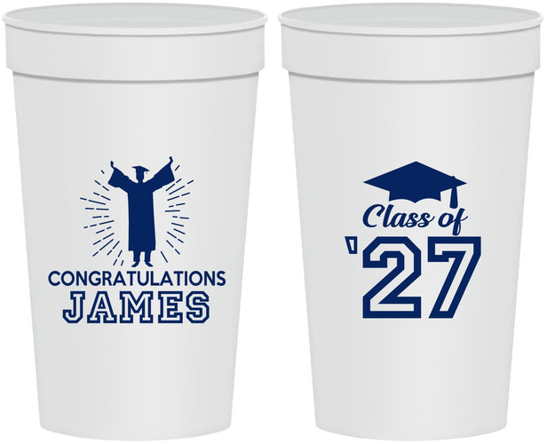 Personalized Graduation 32 oz Stadium Cups - Class Of 2027 Congratulations | 130024