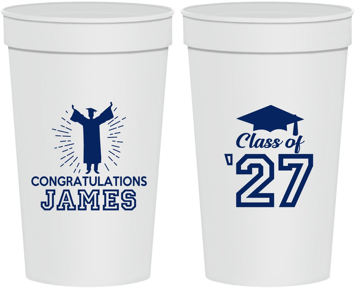 Personalized Graduation 32 oz Stadium Cups - Class Of 2027 Congratulations | 130024
