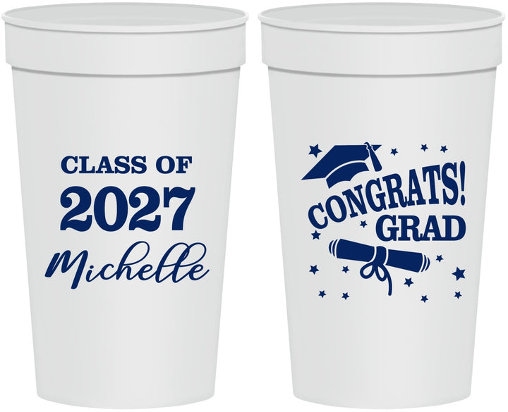 Personalized Graduation 32 oz Stadium Cups - Class Of 2027 Congrats | 130027