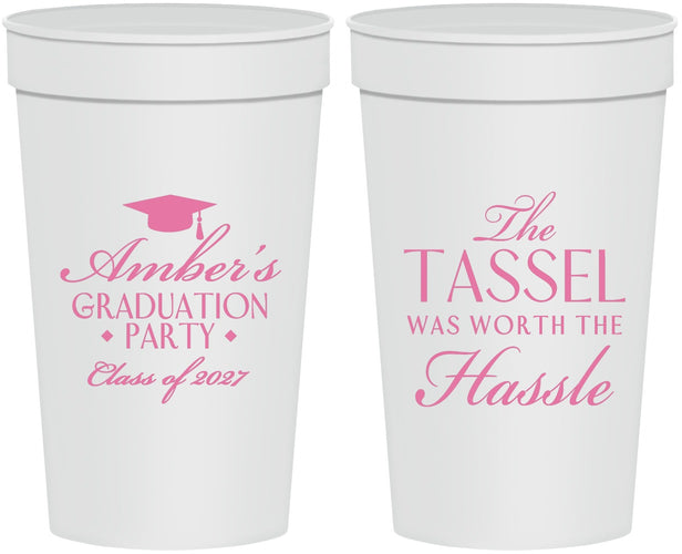 Personalized Graduation 32 oz Stadium Cups - Class Of 2027 Tassel Hassel | 130030