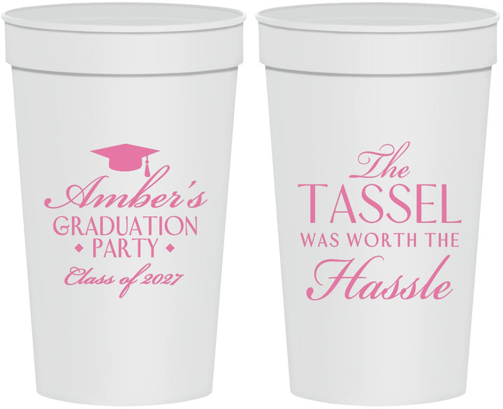 Personalized Graduation 32 oz Stadium Cups - Class Of 2027 Tassel Hassel | 130030