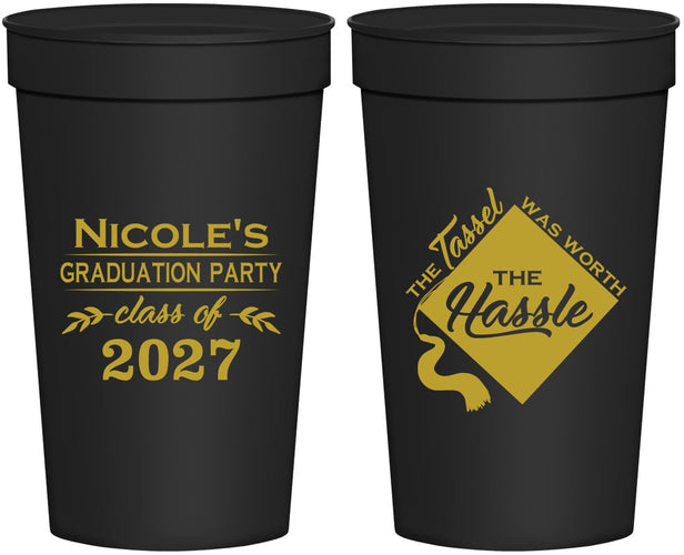 Personalized Graduation 32 oz Stadium Cups - Class Of 2027 Tassel Hassel | 130032