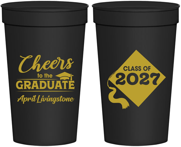 Personalized Graduation 32 oz Stadium Cups - Class Of 2027 Tassel Hassel | 130033