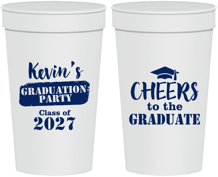 Personalized Graduation 32 oz Stadium Cups - Class Of 2027 Cheers Graduate | 130034