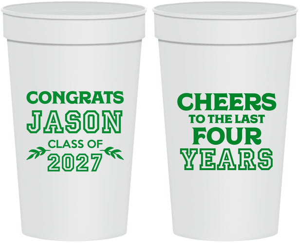 Personalized Graduation 32 oz Stadium Cups - Class Of 2027 Last Four Years | 130036