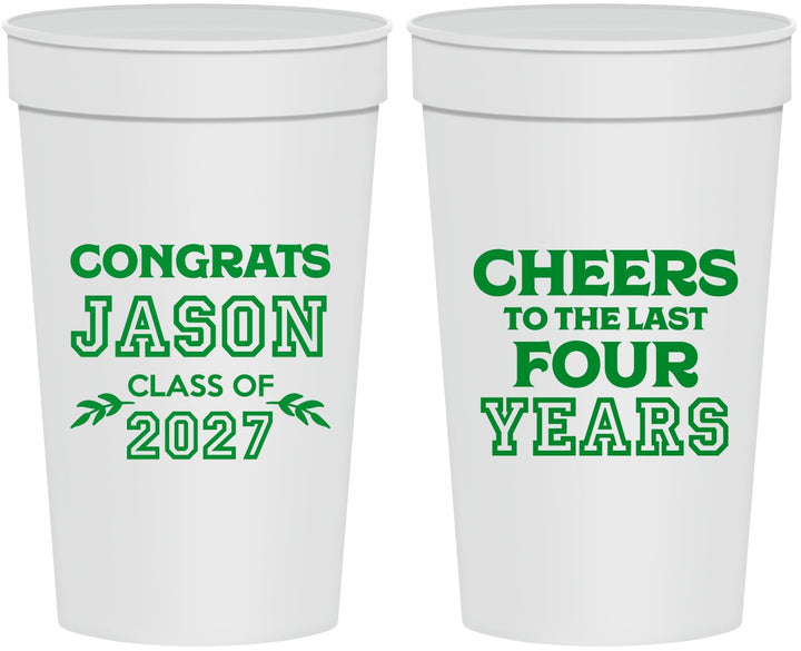 Personalized Graduation 32 oz Stadium Cups - Class Of 2027 Last Four Years | 130036