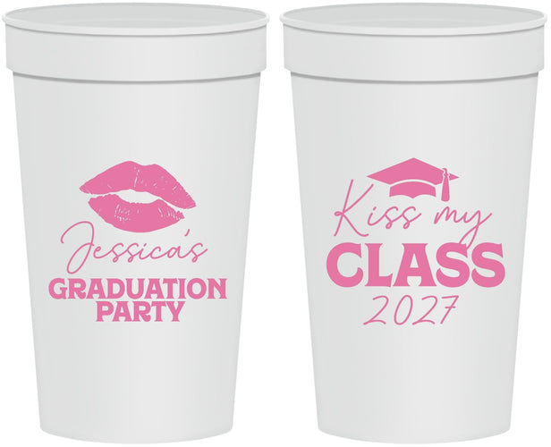 Personalized Graduation 32 oz Stadium Cups - Class Of 2027 Kiss My Class | 130041
