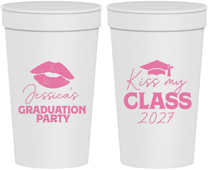 Personalized Graduation 32 oz Stadium Cups - Class Of 2027 Kiss My Class | 130041