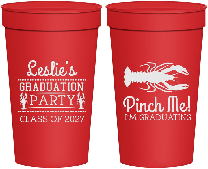 Personalized Graduation 32 oz Stadium Cups - Class Of 2027 Crawfish Boil | 130042