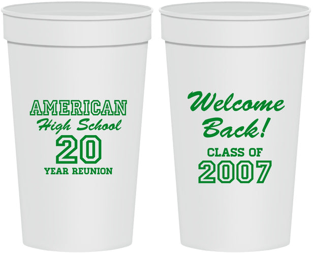Personalized Class Reunion 32 oz Stadium Cups - Class Of 2007 20 Year | 140001