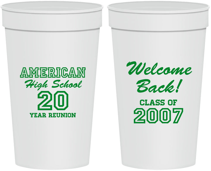 Personalized Class Reunion 32 oz Stadium Cups - Class Of 2007 20 Year | 140001