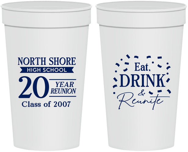 Personalized Class Reunion 32 oz Stadium Cups - Class Of 2007 20 Year | 140006