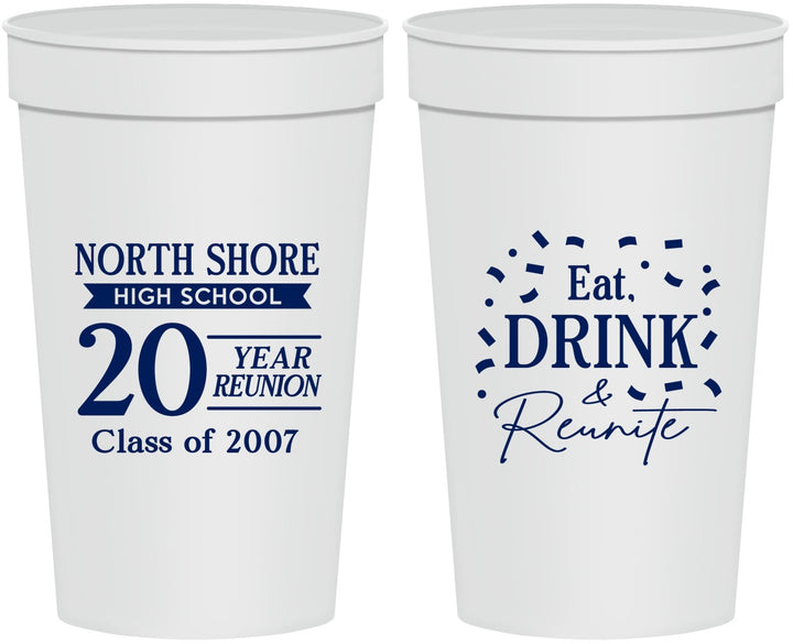 Personalized Class Reunion 32 oz Stadium Cups - Class Of 2007 20 Year | 140006