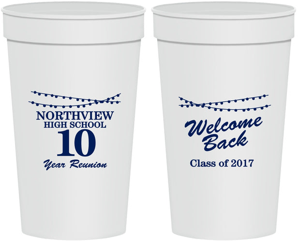Personalized Class Reunion 32 oz Stadium Cups - Class Of 2017 10 Year | 140010