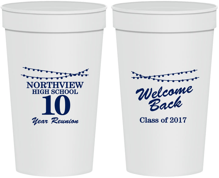 Personalized Class Reunion 32 oz Stadium Cups - Class Of 2017 10 Year | 140010