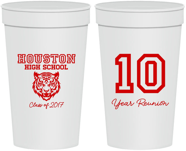 Personalized Class Reunion 32 oz Stadium Cups - Class Of 2017 10 Year | 140015
