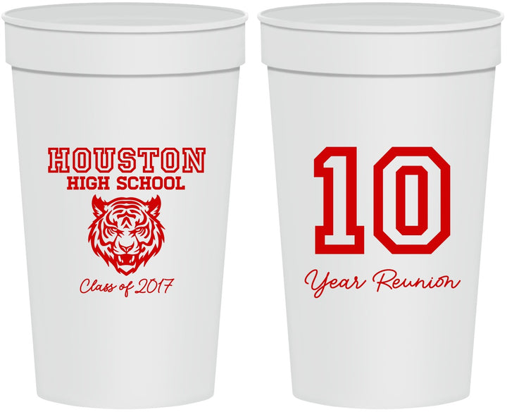 Personalized Class Reunion 32 oz Stadium Cups - Class Of 2017 10 Year | 140015